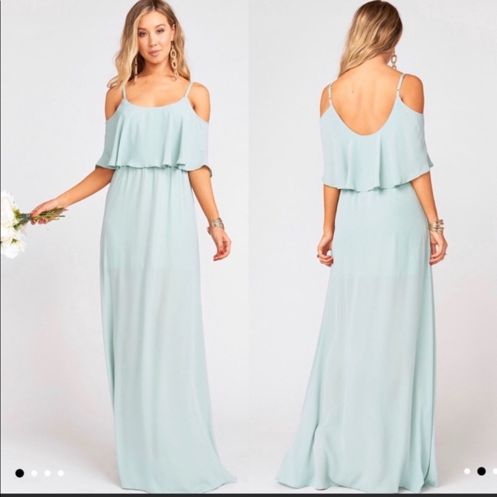 Show Me Your Mumu Caitlin mint maxi dress. Sm